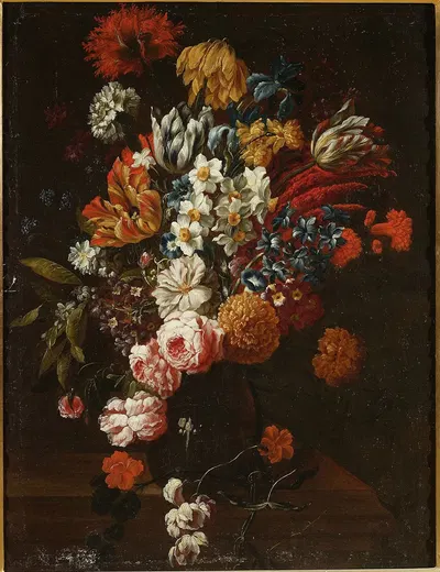 Bouquet of flowers by Gaspar Peeter Verbruggen the Younger — digital art print download