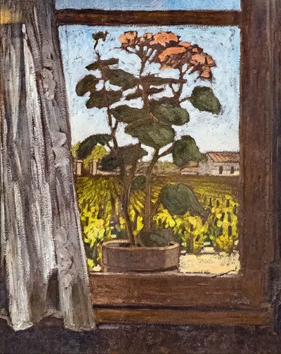Rosebush and vines at Touny-les Roses by Georges Gaudion — digital art print download