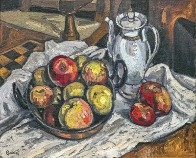 Still life with apples by Georges Gaudion — digital art print download