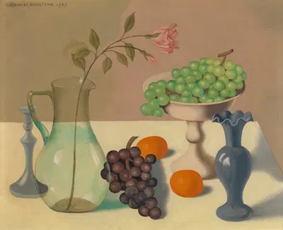 Still Life with Grapes by Gustave Van de Woestijne, 1937 — digital art print download
