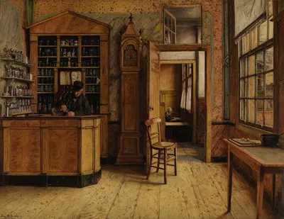 The old Inn 'Het Loodshuis' in Antwerp by Анри де Бракелер, 1877 — digital art print download