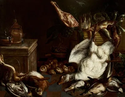 Still life with mushrooms by Jan Baptist Bouttats — digital art print download