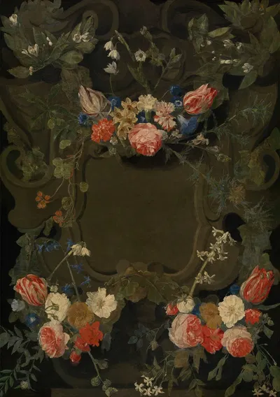Garland of Flowers by Jan Philips van Thielen — digital art print download