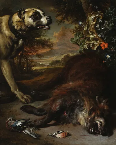 Still life by Ян Вейникс, 1705 — digital art print download