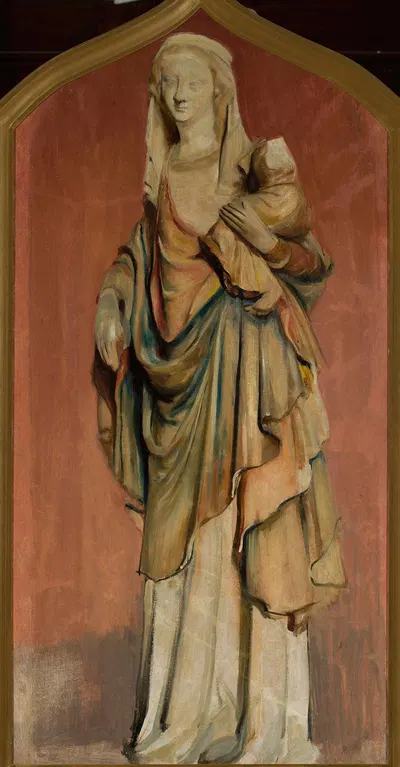 Statue of Gothic Madonna by Konrad Krzyżanowski, 1912 — digital art print download