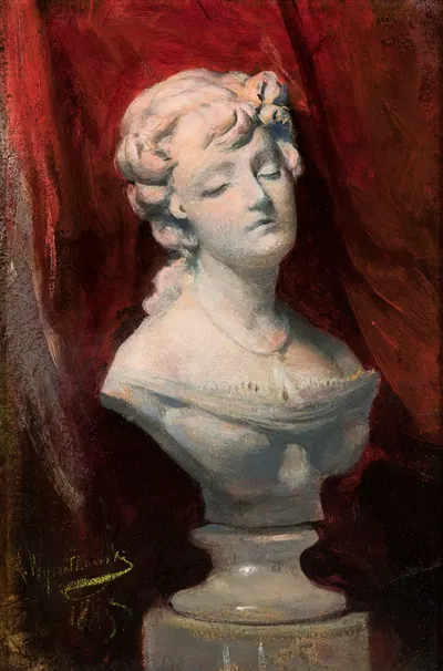 Bust of Helena Modrzejewska by Леон Вычулковский — digital art print download