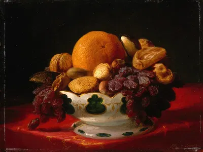 Oranges, Nuts, and Figs by Лилли Мартин Спенсер — digital art print download