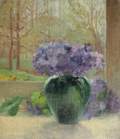 Lilled rohelises vaasis by Лилли Вальтер, 1915 — digital art print download