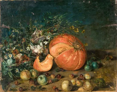 Still life (pumpkins and fruit) by Мартин Бонео — digital art print download