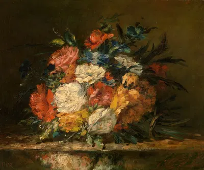 Flowers by Нарцисс-Виржиль Диаз де Ла Пенья — digital art print download