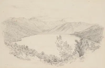 Lake Rotoroa by Джеймс Кроу Ричмонд, 1864 — digital art print download