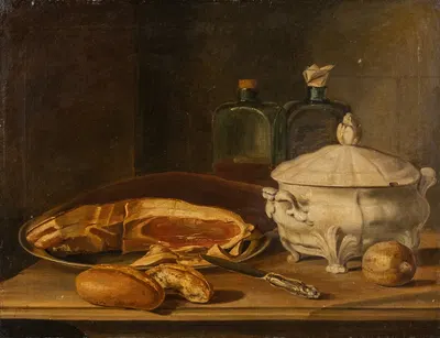 Still Life with Ham and Tureen by Пехр Хиллерстрём — digital art print download