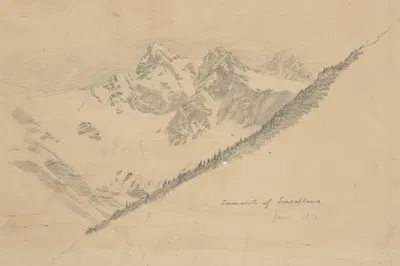Summits of Scesaplana by Джеймс Кроу Ричмонд, 1874 — digital art print download