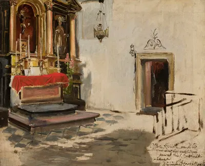 Altar in the church at Wola by Wojciech Kossak, 1917 — digital art print download