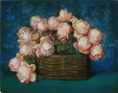 Cesta de flores by Альфредо Рамос Мартинес — digital art print download