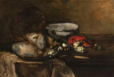 Still-life with wild game by Антуан Вольон, 1864 — digital art print download