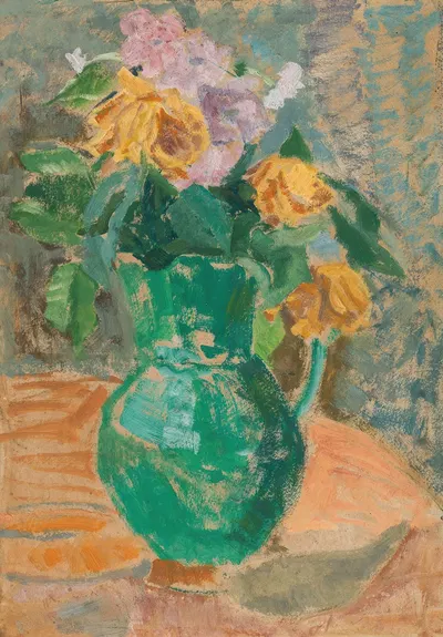 Pitcher with flowers by Бронсия Коллер-Пинелл — digital art print download