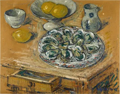 Huîtres et citrons by Gustave Loiseau, 1922 — digital art print download