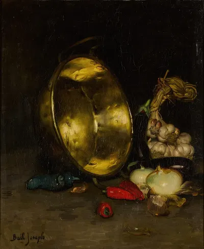 A Copper Cauldron, Garlic and Onions by Joseph Bail — digital art print download