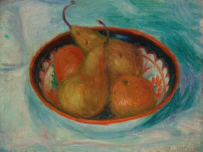 Pears and Oranges in a Bowl by William James Glackens — digital art print download