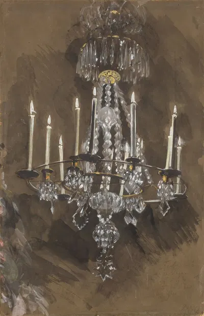 Kristallkronleuchter by Адольф фон Менцель, 1852 — digital art print download