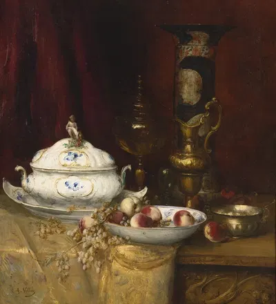 Still Life of Elegant Objects by Антуан Вольон — digital art print download
