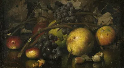 Still life with fruit by Carducius Plantagenet Ream — digital art print download