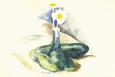 Cucumbers and a Flask of Daisies by Charles Demuth — digital art print download