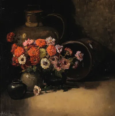 Zinnias by Дороти Ричмонд, 1921 — digital art print download