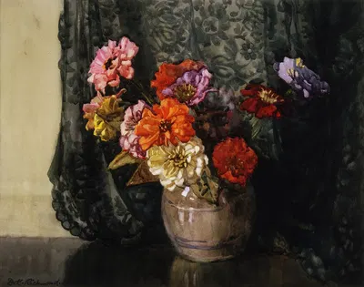 Zinnias by Дороти Ричмонд, 1926 — digital art print download