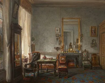Vue d'un intérieur by François-Edme Ricois — digital art print download
