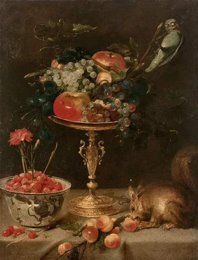 Composition à la tazza et à l'écureuil by Франс Снайдерс — digital art print download
