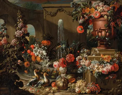 Fontaine aux fleurs by Gaspar Peeter Verbruggen the Younger — digital art print download