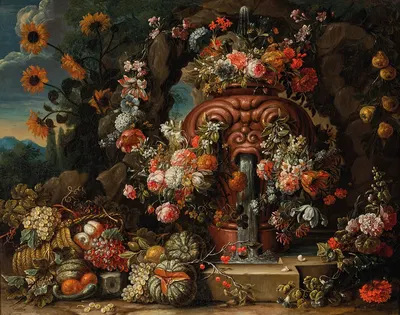 Fontaine aux fleurs by Gaspar Peeter Verbruggen the Younger — digital art print download