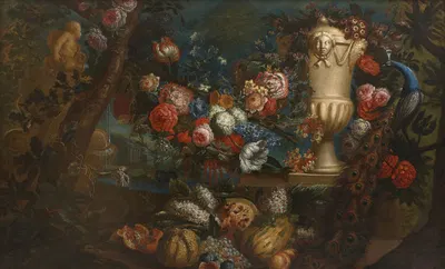 Nature morte aux fruits et fleurs by Jan Baptist Bosschaert — digital art print download