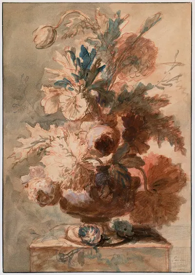 A Vase of Flowers by Ян ван Хёйсум — digital art print download