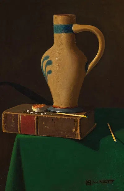Still Life with Jug on a Book by John Frederick Peto — digital art print download