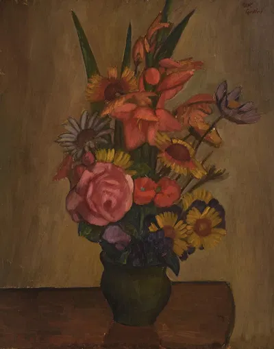 Still Life, Vase with Flowers by Mark Gertler, 1925 — digital art print download