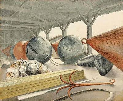 Buoys and Grappling Hook by Эрик Равилиус, 1933 — digital art print download