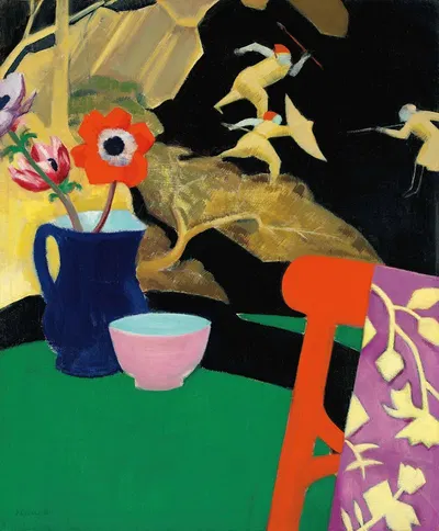 Still Life with Lacquer Screen by Фрэнсис Кэмпбелл Бойло Каделл — digital art print download
