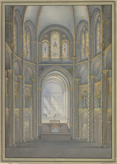 Das Innere von St. Gereon in Köln by Фридрих Эйген Пейперс, 1833 — digital art print download