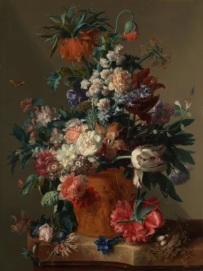 Vase of Flowers by Ян ван Хёйсум, 1722 — digital art print download