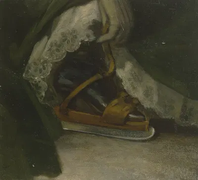 Fuß einer Dame mit Schlittschuh by Philipp Rumpf — digital art print download