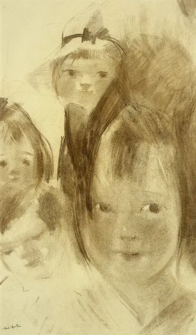 Children's heads by Мина Арндт — digital art print download