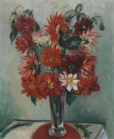 Dahlias by Анри Мангин — digital art print download