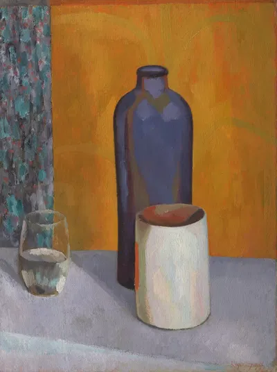 Still life with blue bottle by Роджер Фрай, 1917 — digital art print download