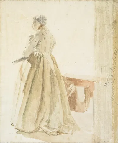 Dutch woman as seen from behind by Петр ван дер Вельден — digital art print download