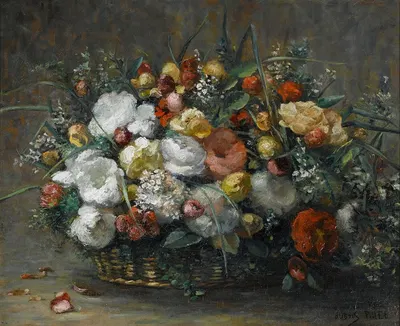 Nature morte dans une corbeille by Альбер Дюбуай-Пийе — digital art print download