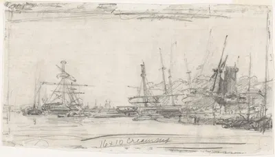Shipping scene by Петр ван дер Вельден — digital art print download