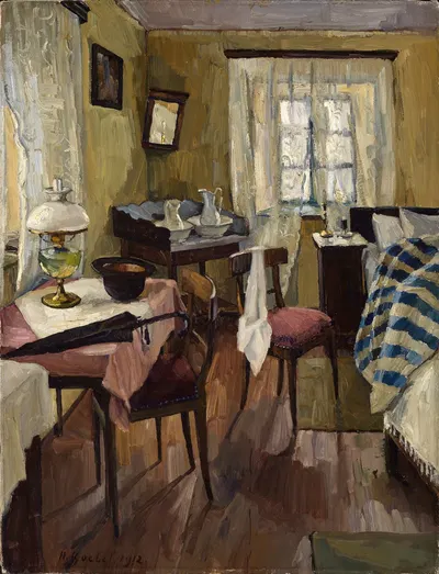 Junggesellenzimmer by Hermann Goebel, 1912 — digital art print download